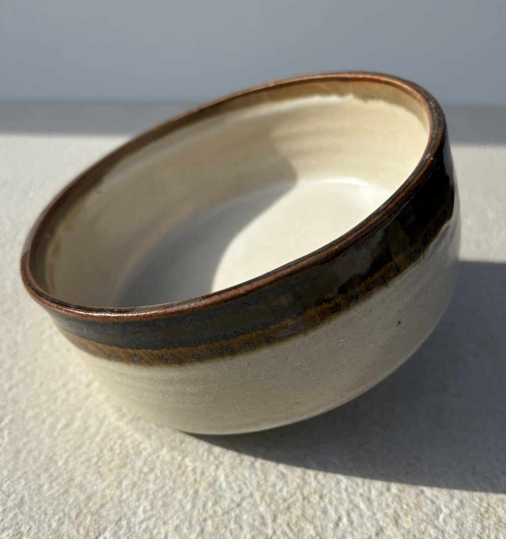 Bol bicolore brun et beige