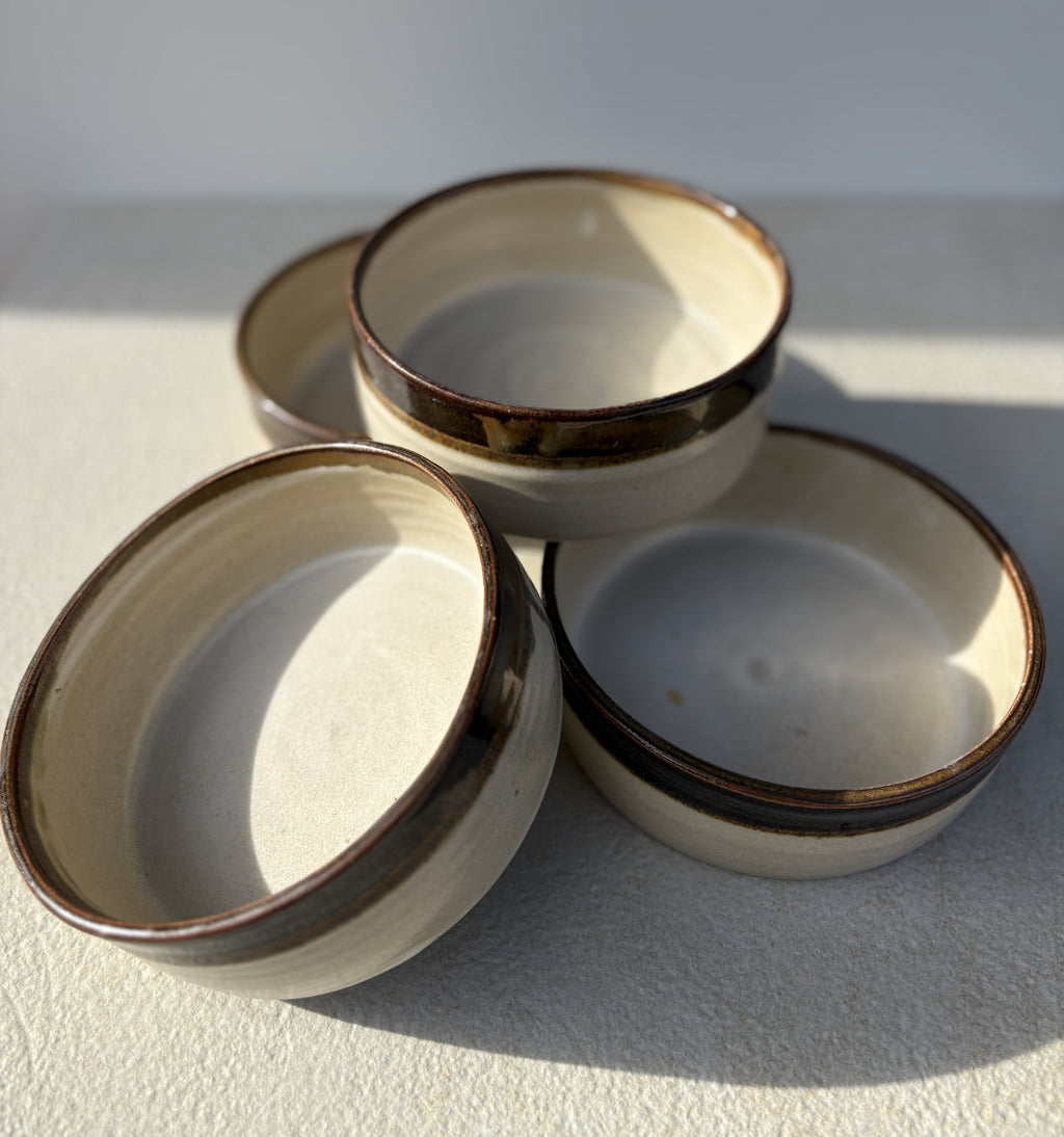 Bol bicolore brun et beige