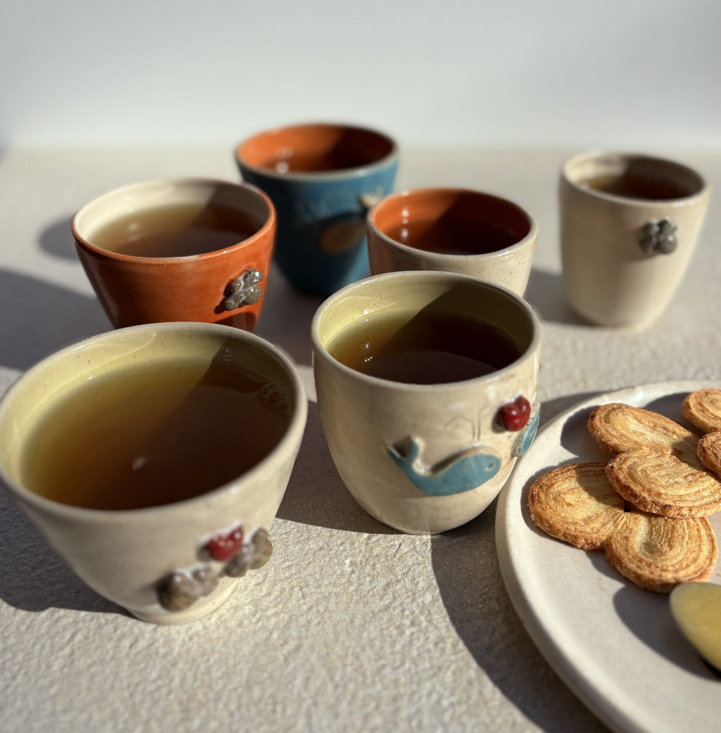 Tasses à thé a bords droits