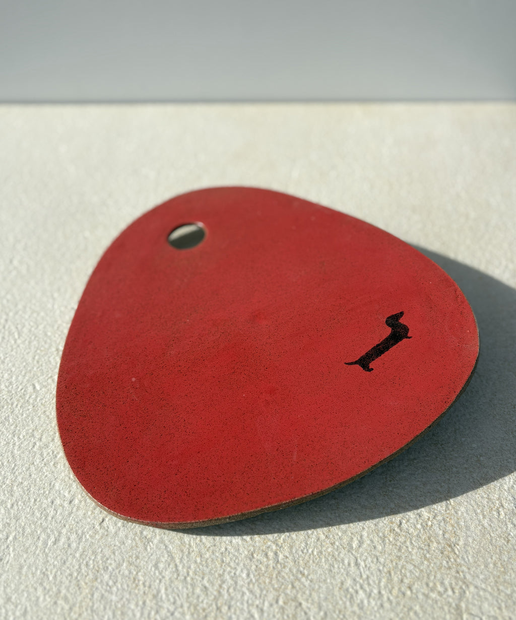 Planche à tartiner teckel rouge